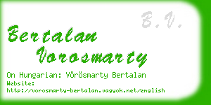 bertalan vorosmarty business card
